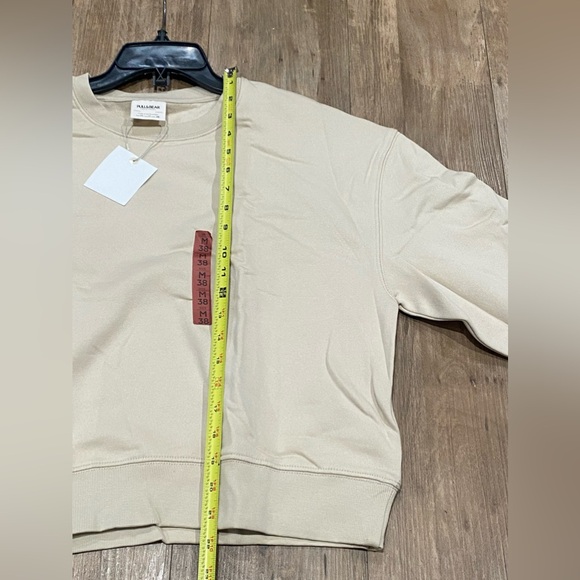 Pull & Bear-Basic Crew Neck Oversized Sweatshirt-Women's Size: Med-Stone-NEW!! - Picture 15 of 16